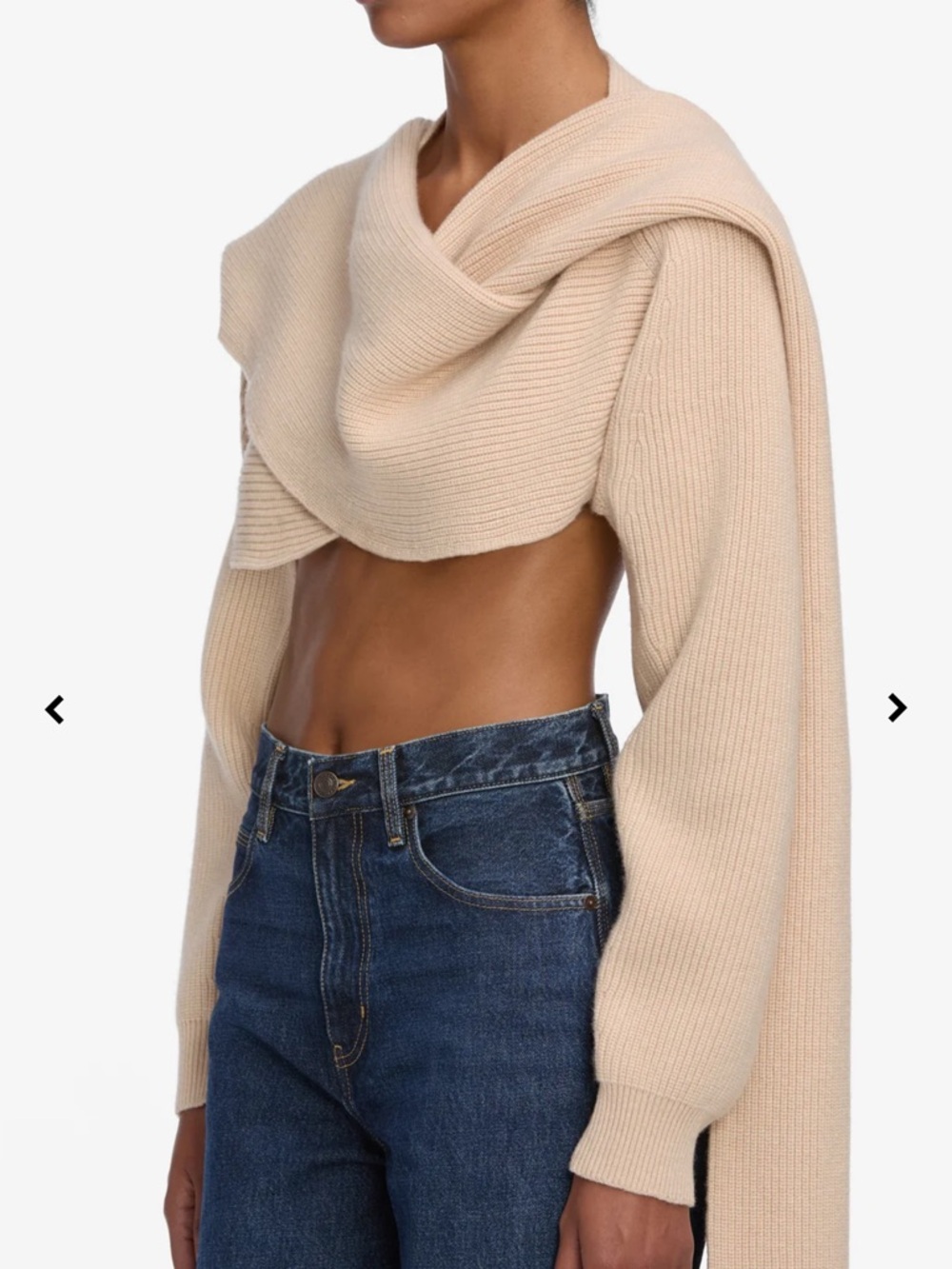 Frame Denim Ribbed Knit Wrap Sweater - Picture 3 of 9